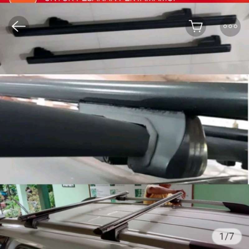 Promo Terlaris Cross Bar Kaki Rack Model Jepit Roof Rail Rush