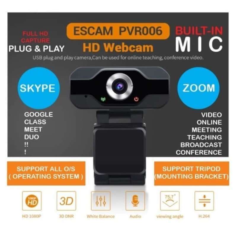 Promo WEBCAM ESCAM SUPER FULL HD 1932X1088 SUPER TAJAM DAN FOCUS