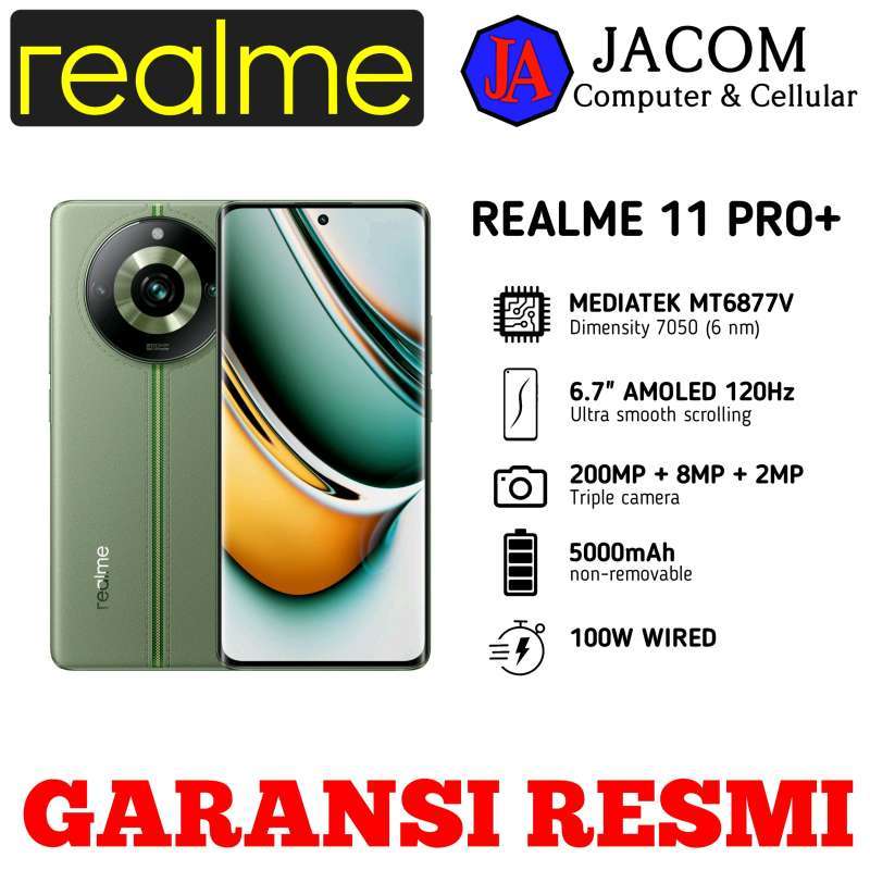 Promo REALME 11 PRO PLUS 5G 12/512GB GARANSI RESMI 1 TAHUN - Gold