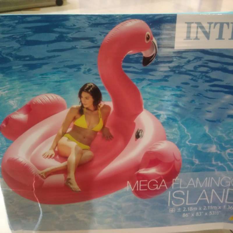 Promo Sale Mega Flamingo Island 56288 Ride On Swimming Pool Intex