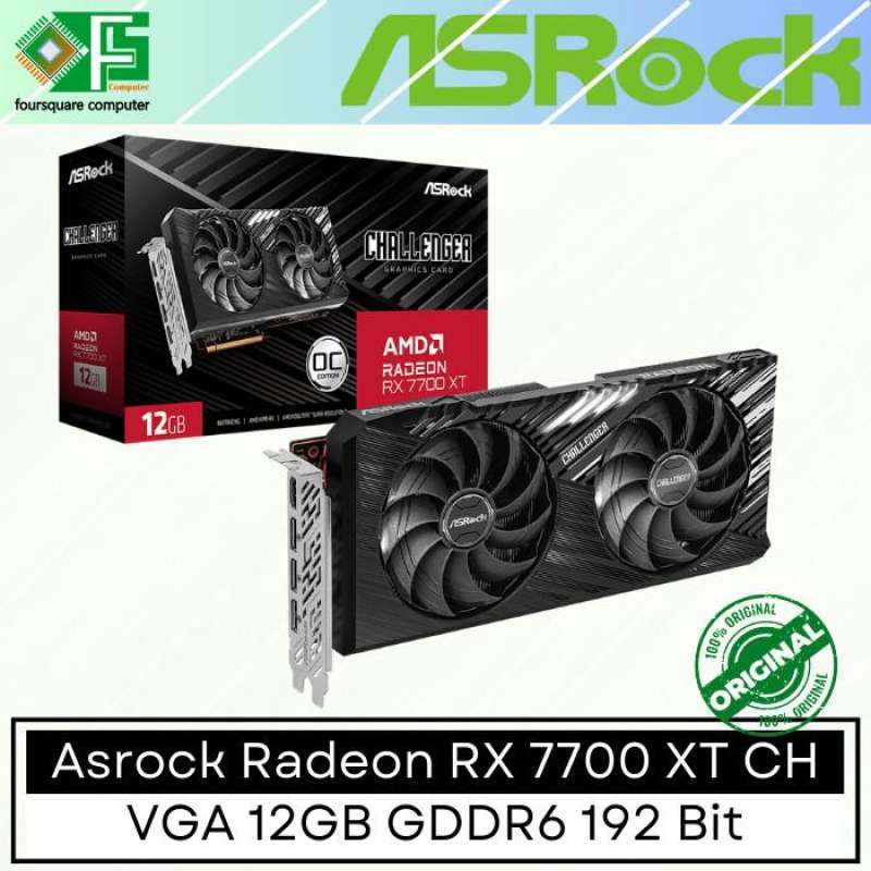 Rx 7700 Asrock Challenger Graphics Card VGA Asrock Challenger