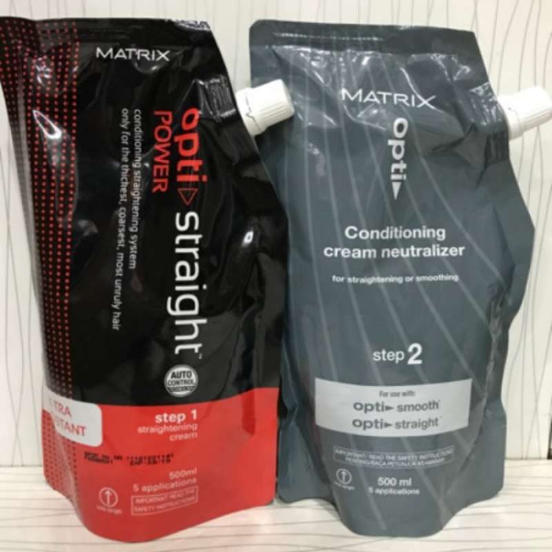 1 set obat pelurus rambut matrix opti straight extra resistant