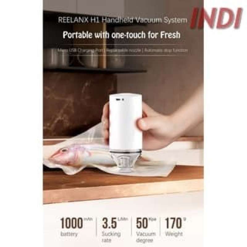 Promo 100% Produk Ori Reelanx Handheld Pompa Vacuum Sealer Makanan
