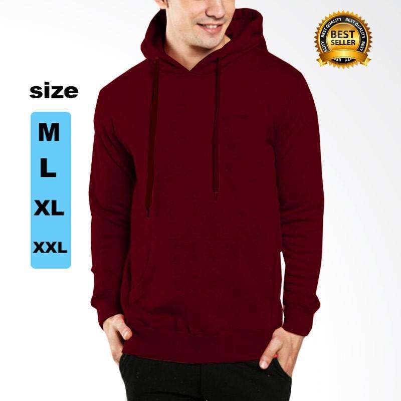 Sweater hoodie merah maroon cheap