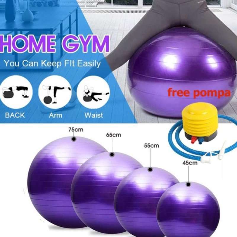 Jual Gymball Bola Senam Yoga 55 CM 65 CM 75 CM Gym Ball Fitness