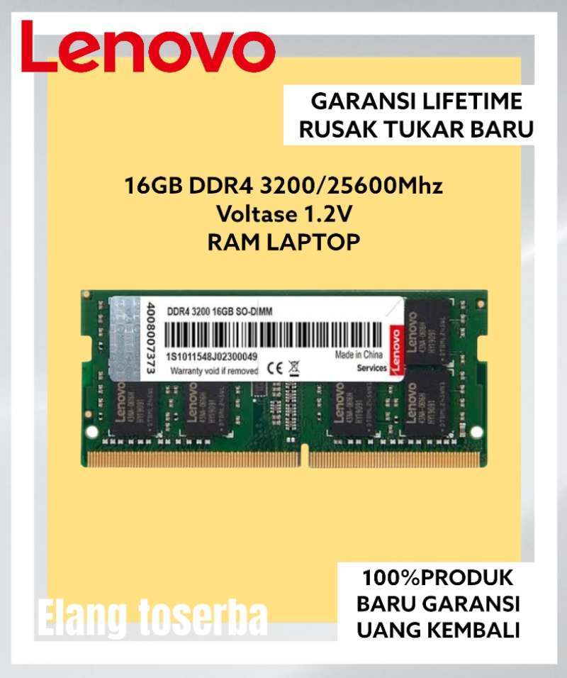Jual Ram Laptop Lenovo Ddr4 16gb 3200 Mhz 25600 Ori Gaming Ram Nb Ddr4 16gb Di Seller El99id Kembangbahu Kab. Lamongan Blibli