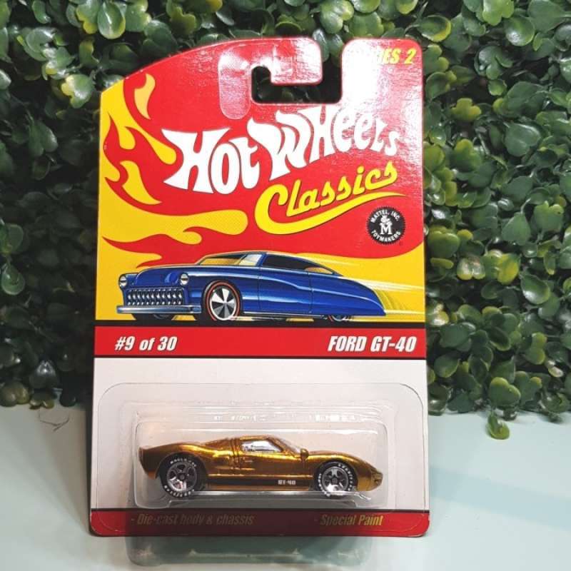 Promo hot wheels classics ford gt 40 orange variant metal base