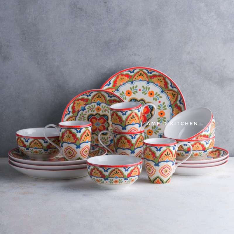 Jual Dinner Set Sango Merah Abstrak 16 Pcs Elcentro Di Seller Huskar Store Kebon Kacang Kota Jakarta Pusat Blibli