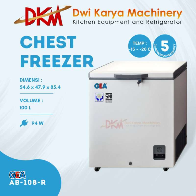Chest freezer gea 100 on sale liter