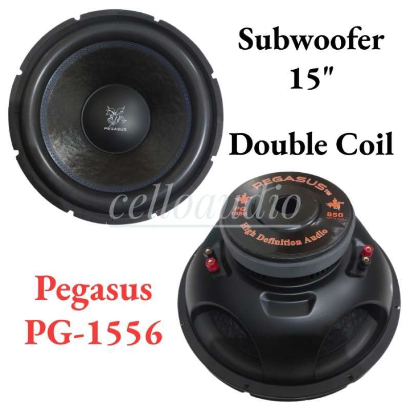Promo subwoofer 15 inch pegasus pg 1556 double coil pegasus 15 pg
