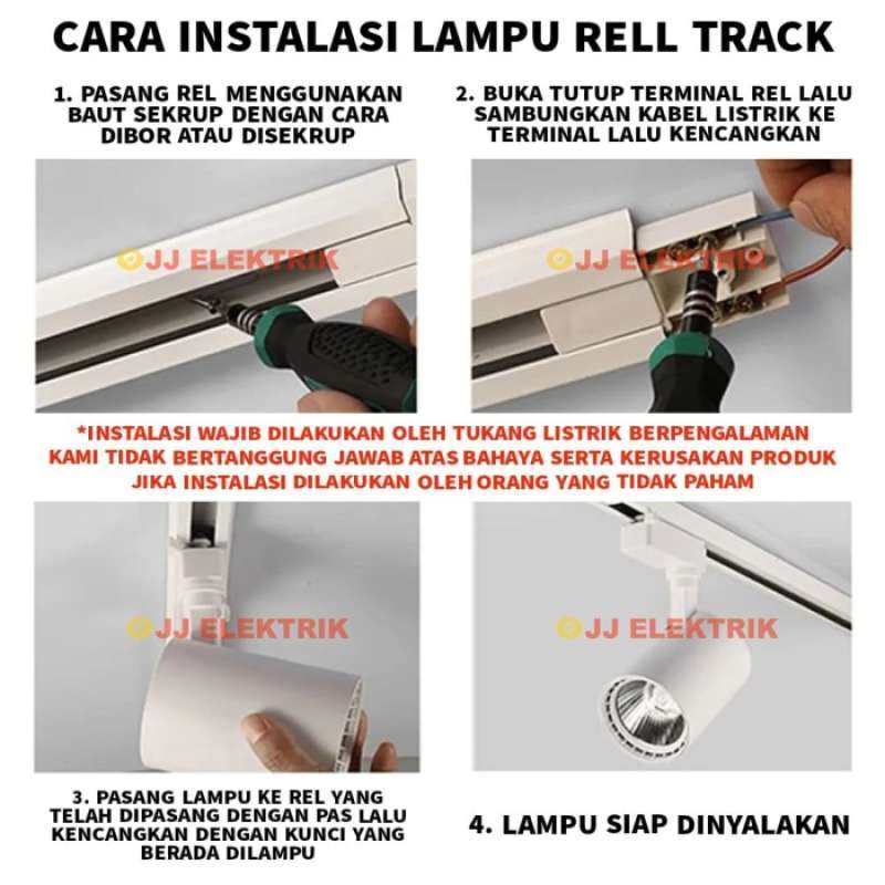 Cara pasang hotsell track light