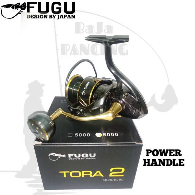 Reel Jigging Fugu Tora 2 6000 Power Handle Reel Pancing Laut Spinning