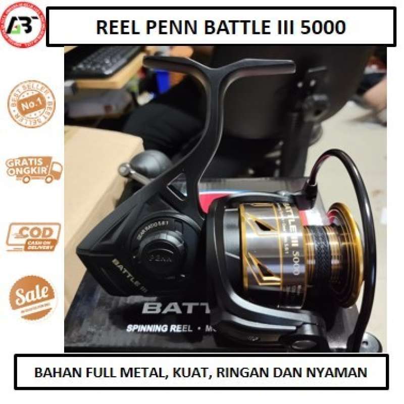 Promo Reel Penn Battle Iii 5000 Power Handel Ringan Kuat Nyaman Diskon 23%  Di Seller Manunggal Djaya Store - Petojo Utara, Kota Jakarta Pusat