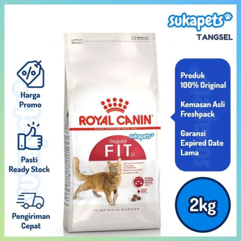 Promo Royal Canin Fit 32 Makanan Kucing Dewasa Dry 2Kg Diskon 23