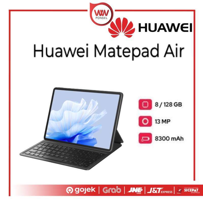 Huawei MatePad Air dengan RAM 8GB dan Memori Internal 128GB, Layar 11.5 inci, Snapdragon 888, Garansi Resmi 1 Tahun, Ideal untuk Pengguna Bisnis dan Hiburan