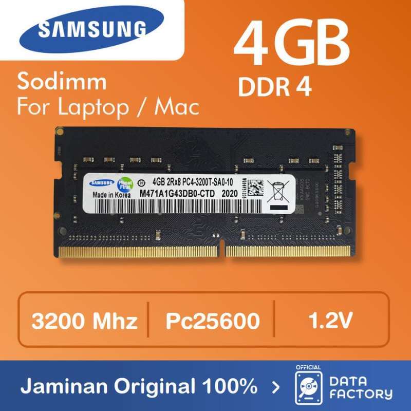 RAM LAPTOP SAMSUNG DDR4 4GB 3200Mhz PC25600 SODIMM NOTEBOOK MEMORY