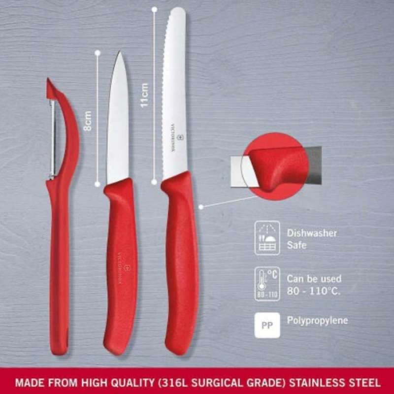 Jual Victorinox Set 3 Pcs Swiss Classic Pisau Paring Alat Kupas Di Seller Suzume Kebon Kacang Kota Jakarta Pusat Blibli