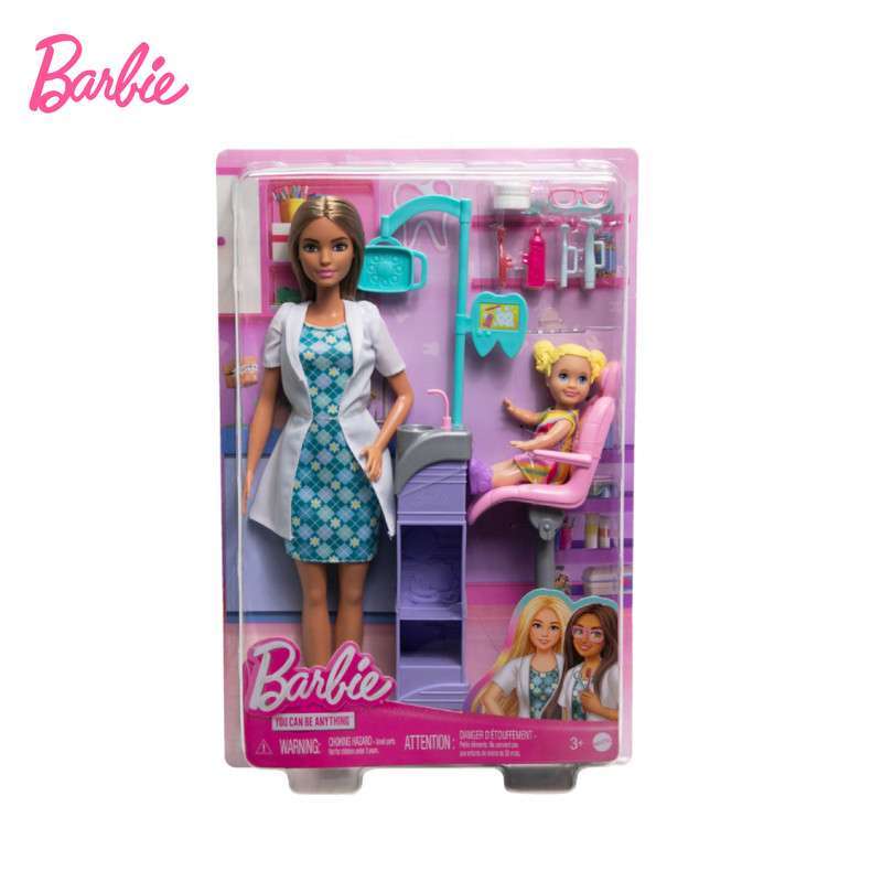 Jual Barbie Career Dentist Doll Brunette Playset Mainan