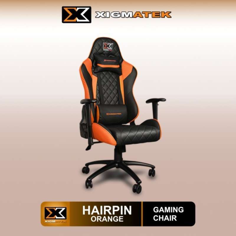 Jual GAMING CHAIR KURSI GAMING XIGMATEK HAIRPIN ORANGE di Seller