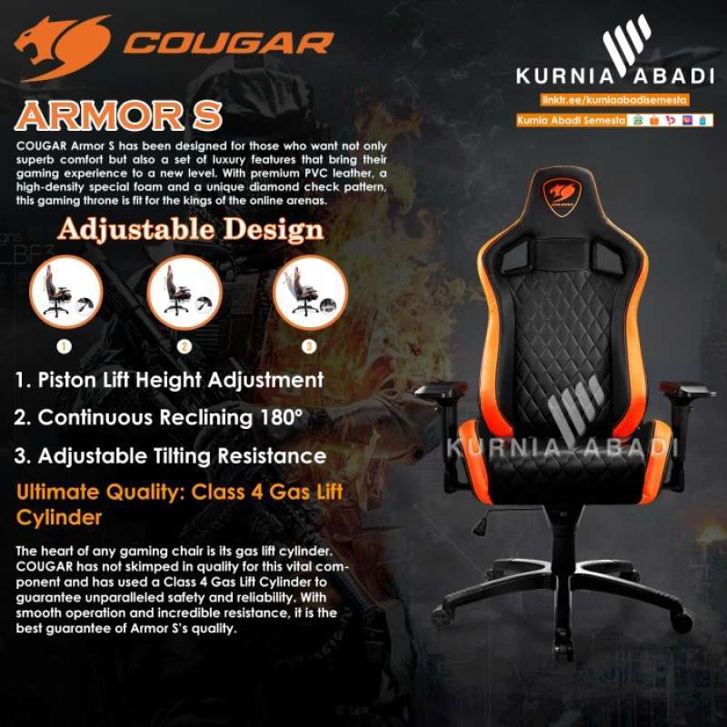 Kursi gaming cougar armor s clearance