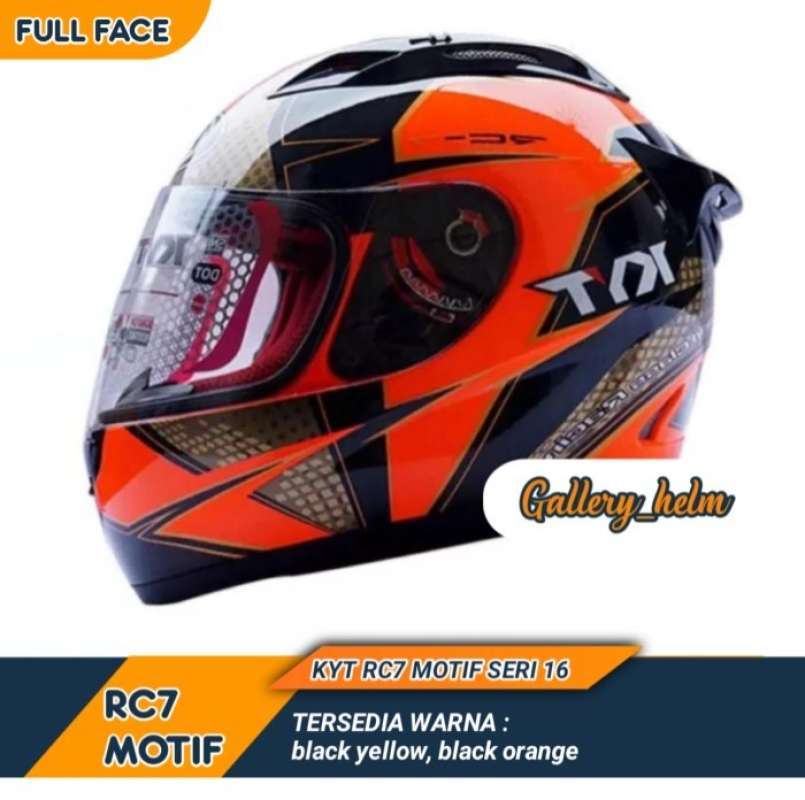 Helm kyt orange full face online