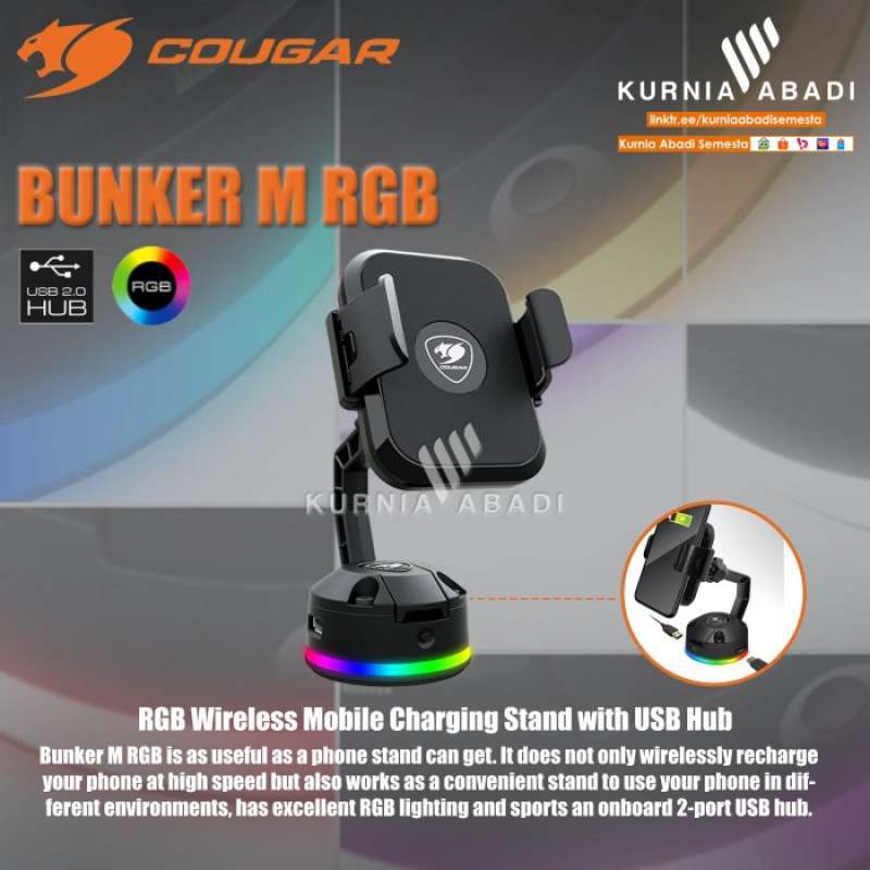 Promo Cougar Gaming Bunker M Rgb Wireless Mobile Charging Stand
