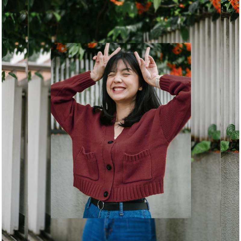 Jual Sweater Wanita Cardigan Rajut Wanita Premium Kardigan Crop