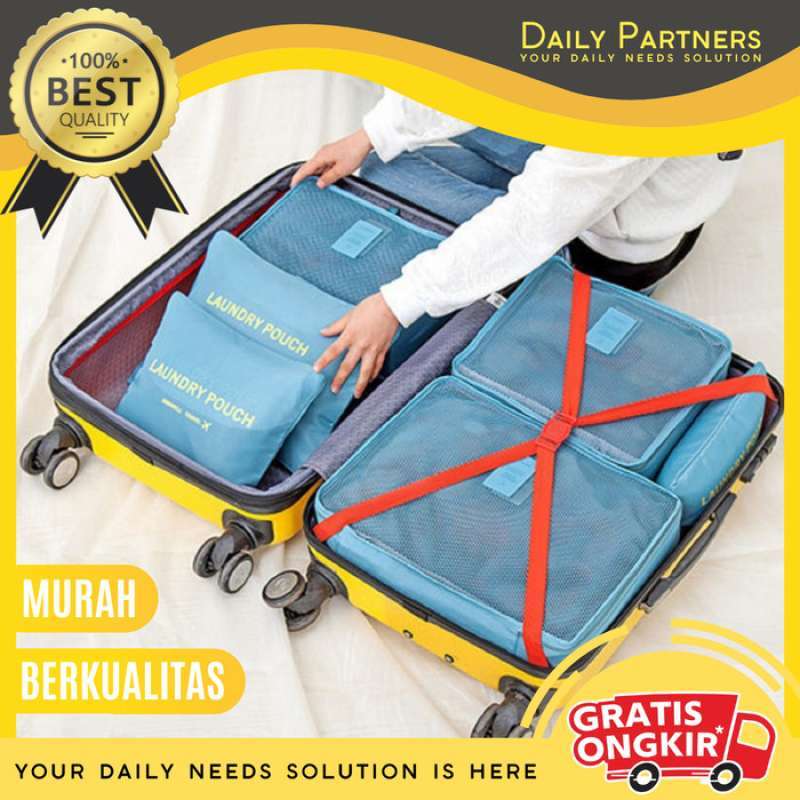 Jual Secret Pouch Travel Packing Cubes 7In1 Bag Organizer Tas