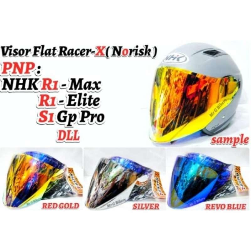 Promo Visor Iridium Helm Nhk R1 Max R1 Elite S1 Gp Pro Pnp Rachet