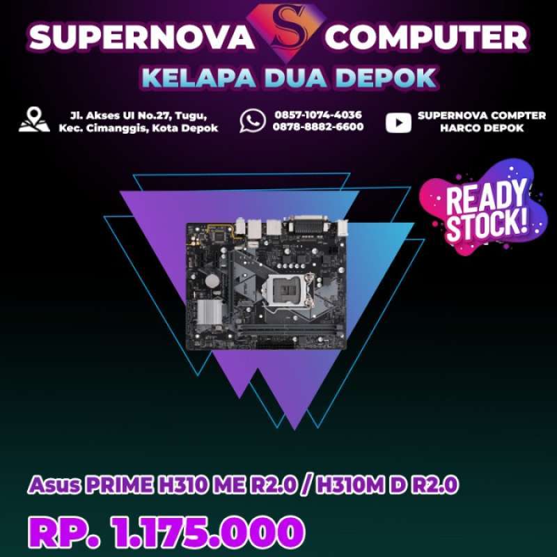 Promo Asus Prime H310 Me R2.0 H310M D R2.0 Diskon 23 di Seller