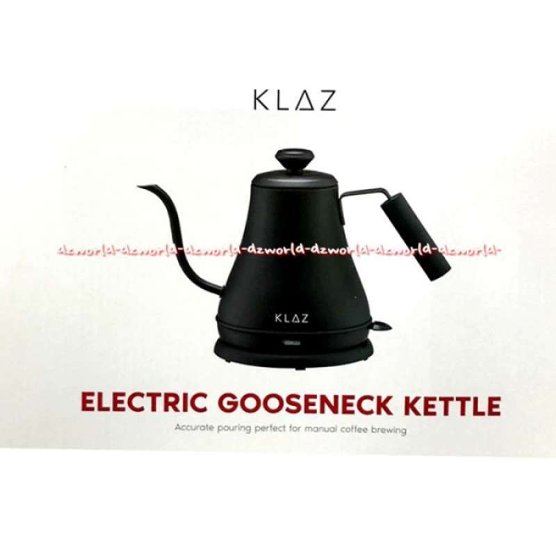 Klaz Electric Gooseneck Kettle Teko Listrik Hitam Ujung Lancip Panjang