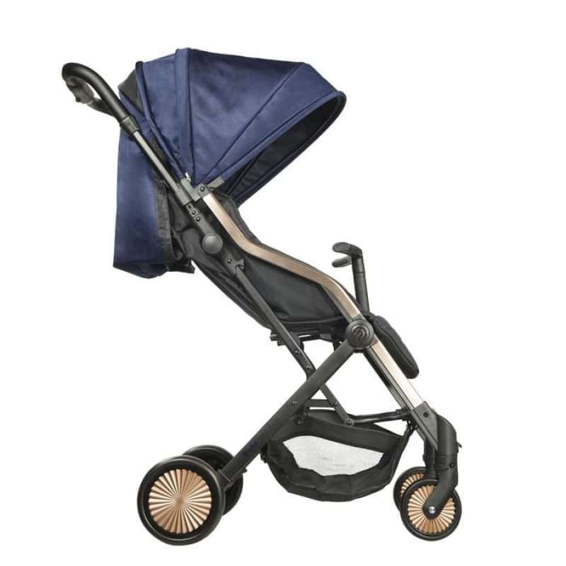 Promo Hybrid Stacy Navy Rose Gold Stroller Bayi Hybrid Stacy Navy