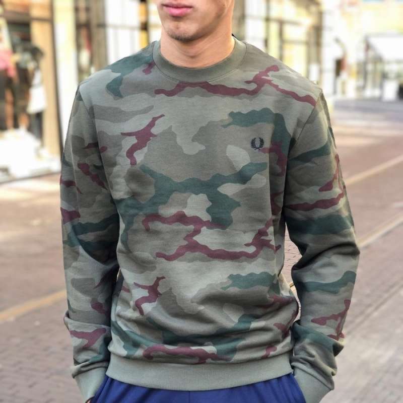 Fred perry on sale camo sweatshirt