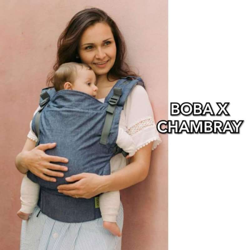 Boba X Chambray gendongan bayi
