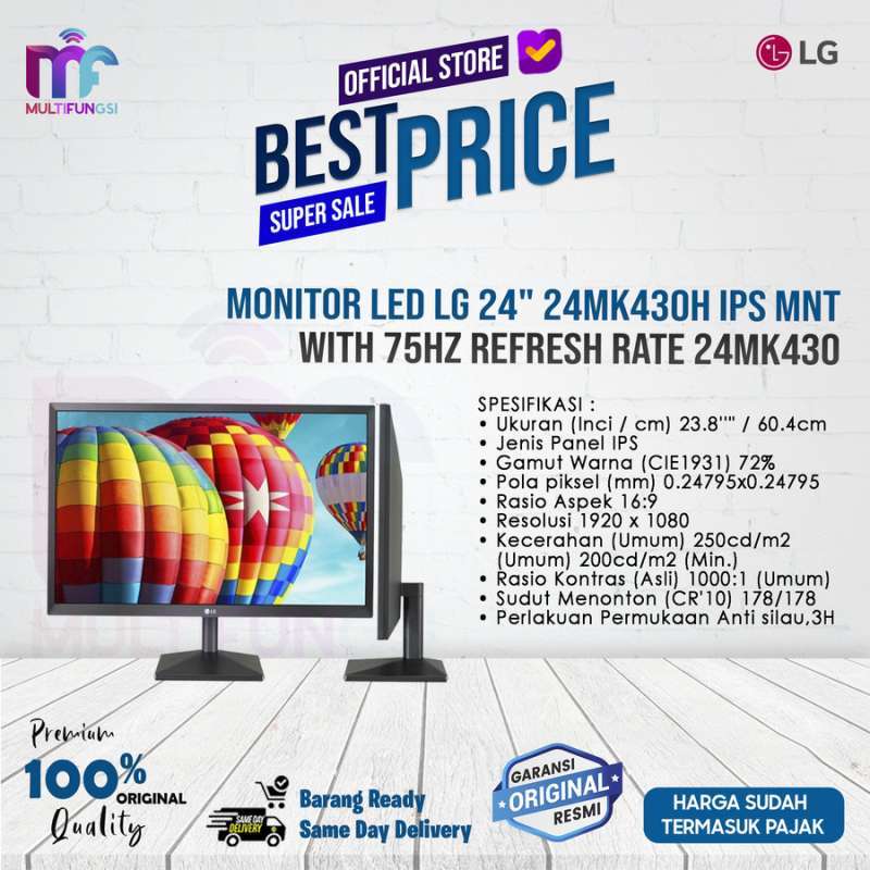 Full Hd Ips Led Monitor Lg 24mk430 Monitor LG MK430 Cm (24 Inch