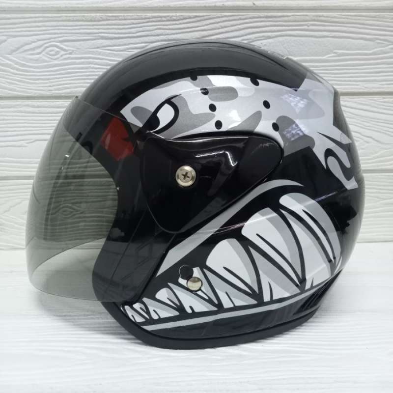 Promo BEE BEE SHOP HELM HALF FACE EVOLUTION MOTIF BULLET MIRIP GM