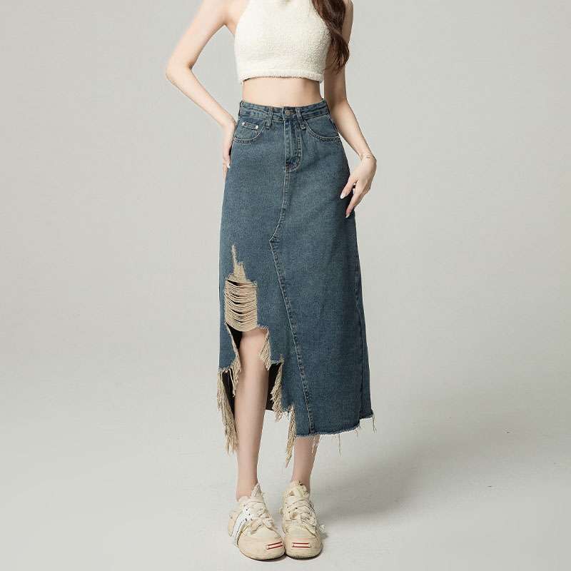 Rok jeans midi store