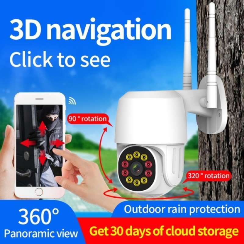 Promo IP CAMERA CCTV OUTDOOR 1080P 2MP APP 360EYES Diskon 23