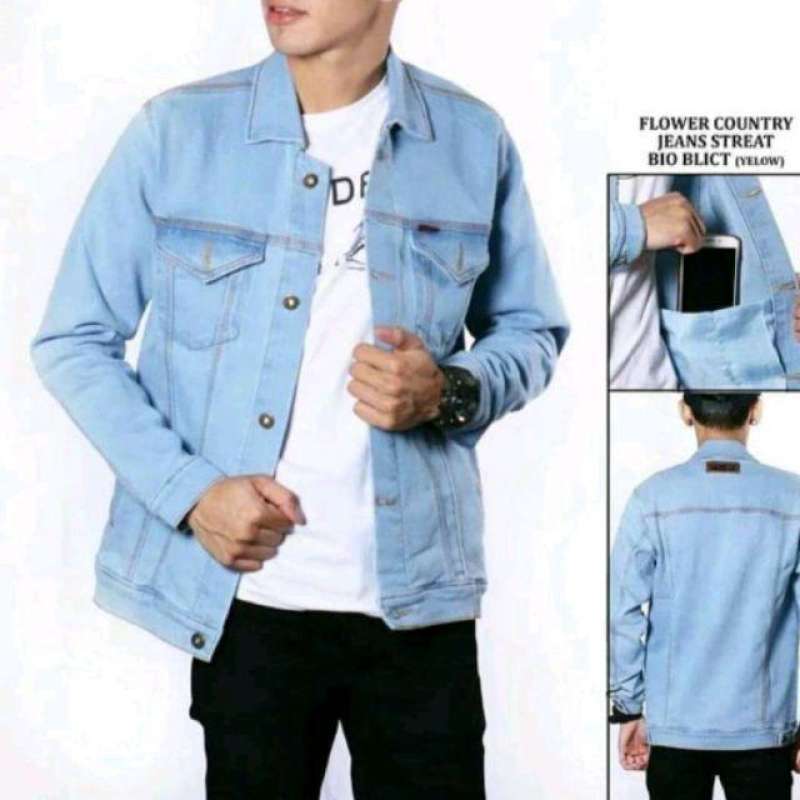 Jaket denim store levis pria