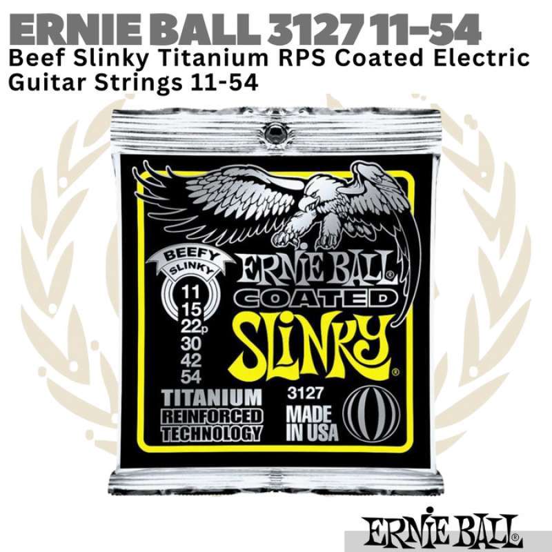 Ernie Ball 3127 Beefy Slinky Coated RPS Electric Guitar String 11-54