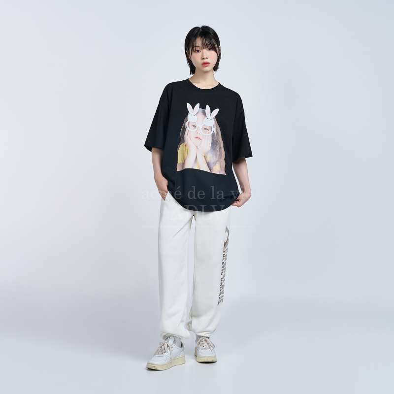 送料・関税込☆acme' de la vie☆ADLV BABY FACE T-SHIRT RABBIT Promo Acme De La Vie Adlv Baby Face Rabbit Glasses T-shirt