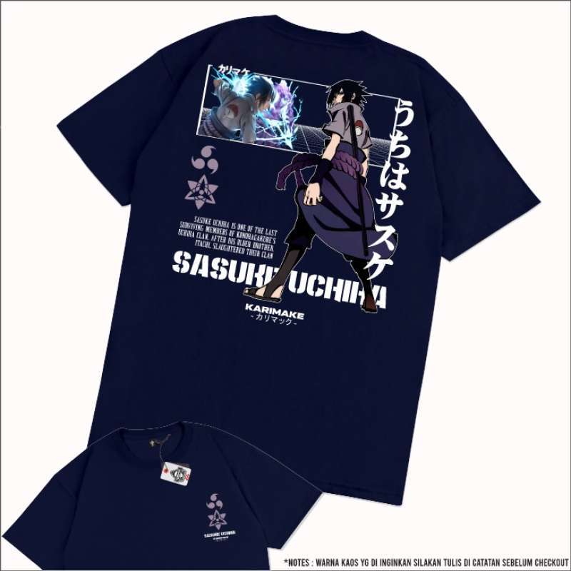 Promo Krmk Kaos T-shirt Sasuke Uchiha Susanoo Oversize Dewasa T