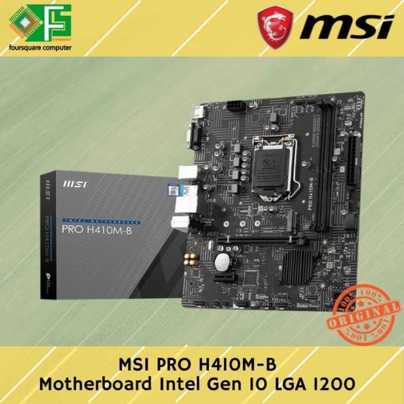 Jual Motherboard Msi Pro H410m-b Mb Intel Socket Lga 1200 Generasi