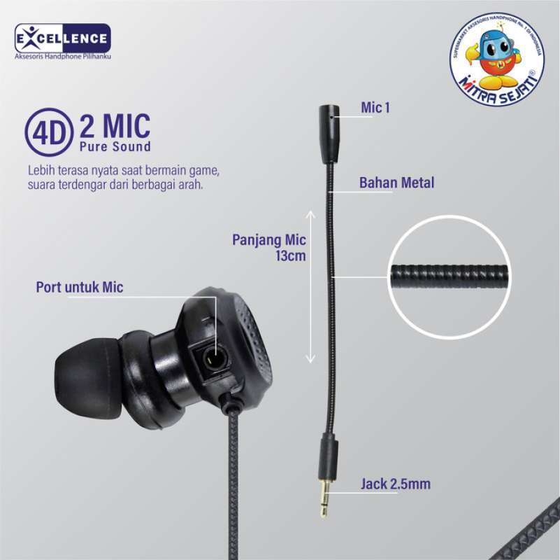 Earphone with mic terbaik shop