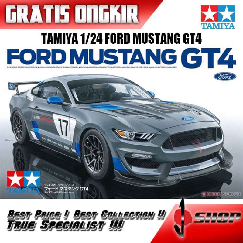 Race Car Kit With Tt 02 Chassis Ford Mustang GT4 17 Tamiya