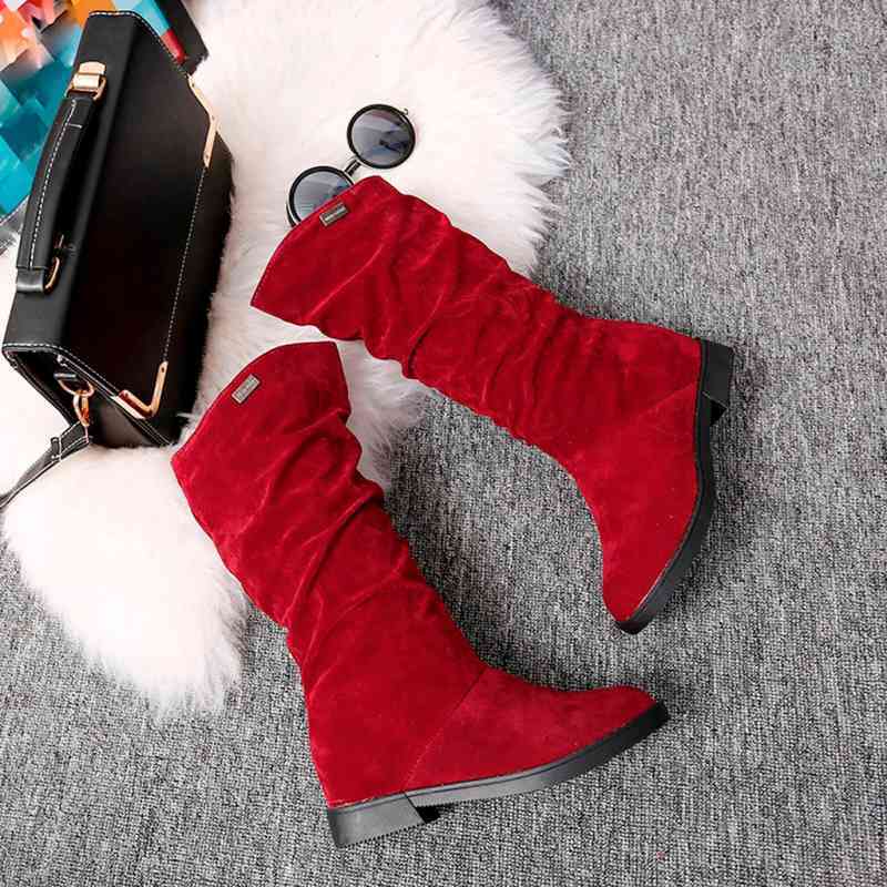 Verish Sepatu boots sebetis musim dingin Winter knee boots calf boots  Wanita Winter