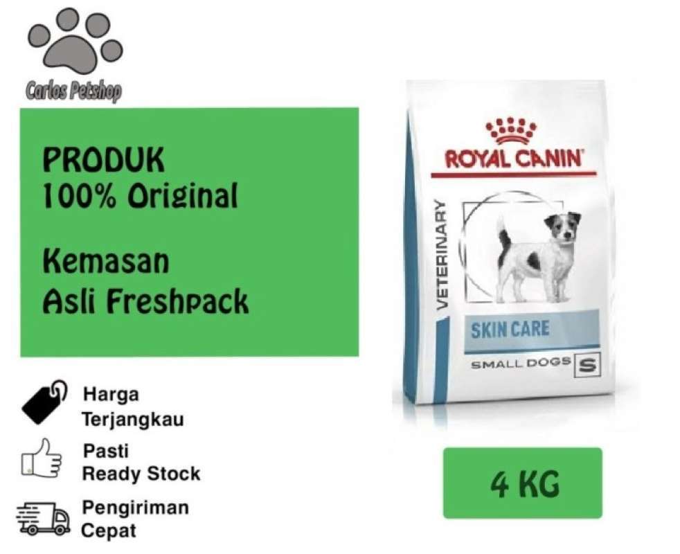 Promo 100 Produk Ori Royal Canin Vet Skin Care Small Dog 4Kg