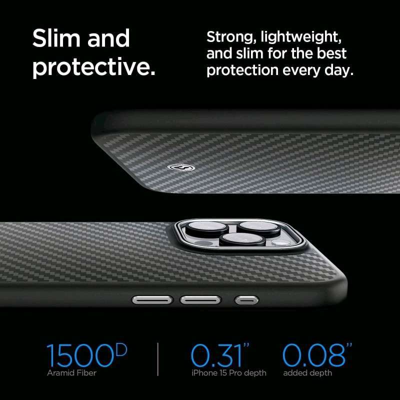 Spigen Enzo Aramid Designed for Galaxy S24 Ultra Case, [Military-Grade  Protection] (2024) - Matte Black