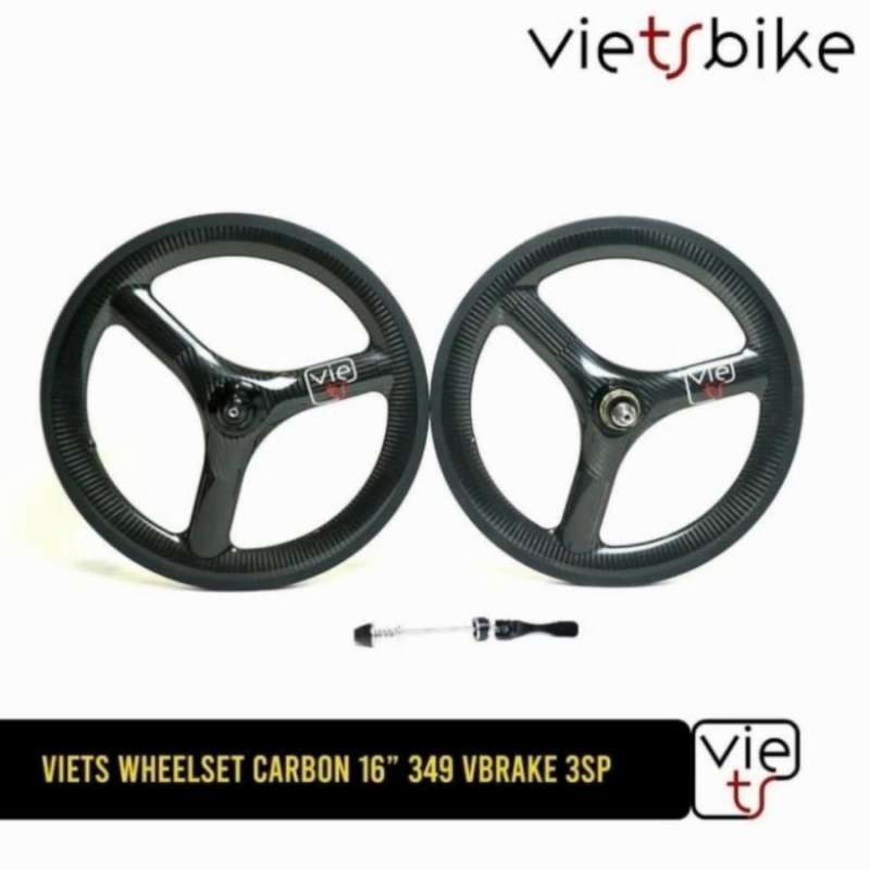 Jual Wheelset Viets 3 Spoke 3Spok Trispoke 16 349 Carbon 3Sp 3