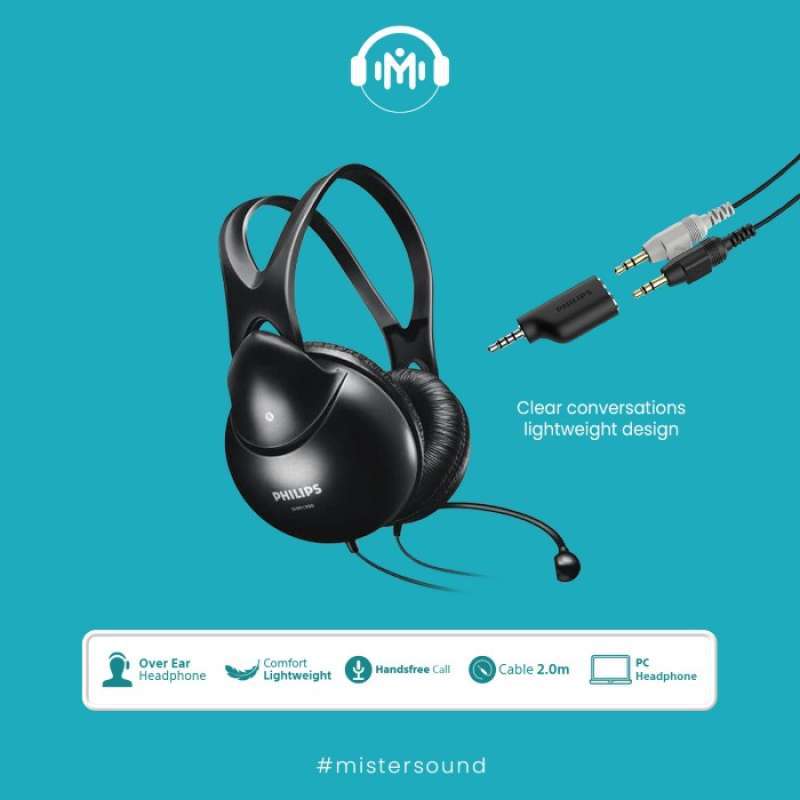 Philips 1900 stereo pc headphone top